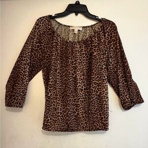 Michael Kors Leopard Print Women's Top Size Medium